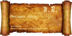 Meczger Rita névjegykártya